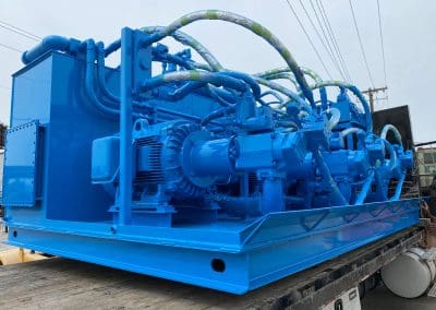 Custom blue paint job for a large industrial equipment project